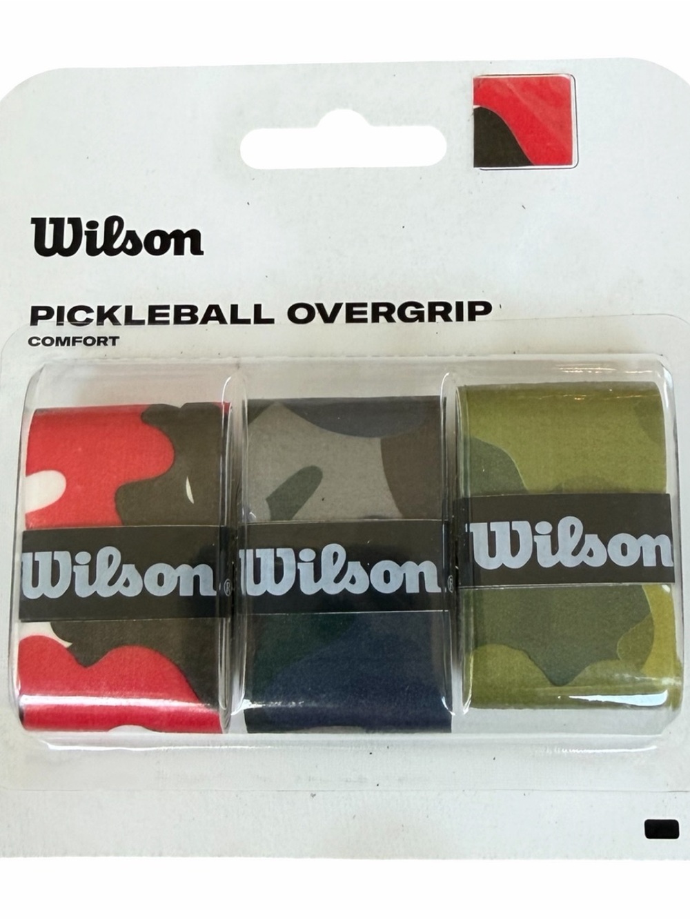 Wilson Pickleball Overgrip 3-Pack — Red Camo, Blue Camo, Green Camo